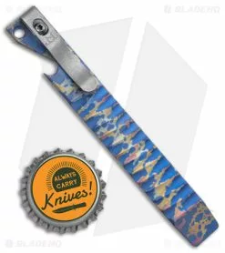 Maverick Customs 5" Ti Pocket Pry Bar Bottle Opener Tool - Quasar Alt Zig Zag -Outlet Kitchen Knives Store Maverick Customs 5in Ti Pocket Pry Bar Bottle Opener Tool Quasar Alt Zig Zag BHQ 141702 jr bottlecap