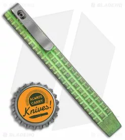 Maverick Customs 5" Ti Pocket Pry Bar Bottle Opener Tool - Green Fragtanium -Outlet Kitchen Knives Store Maverick Customs 5in Ti Pocket Pry Bar Green Fragtanium BHQ 141648 jr bottlecap
