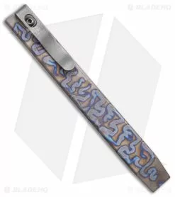 Maverick Customs 5" Ti Pocket Pry Bar Bottle Opener Tool - Snake Flamed