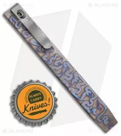 Maverick Customs 5" Ti Pocket Pry Bar Bottle Opener Tool - Snake Flamed -Outlet Kitchen Knives Store Maverick Customs 5in Ti Pocket Pry Bar Snaked Flamed BHQ 141694 jr bottlecap