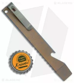Maverick Customs Pocket Pry Bar Tool SW Bronze/Blue Titanium (5") -Outlet Kitchen Knives Store Maverick Customs 5in Ti Pocket Pry Bar Tool Bronze Blue Green BHQ 174248 jr bottlecap