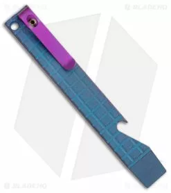 Maverick Customs Pocket Pry Bar Tool SW Frag Blue/Purple Titanium (5")