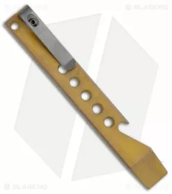 Maverick Customs Pocket Pry Bar Tool SW Yellow Titanium 5 Holes (5")