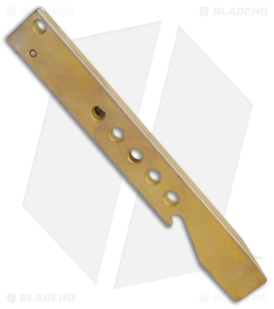 Maverick Customs Pocket Pry Bar Tool SW Yellow Titanium 5 Holes (5") 2 Maverick Customs Pocket Pry Bar Tool SW Yellow Titanium 5 Holes (5") - Image 2