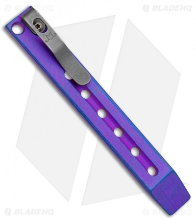 Maverick Customs 5" Ti Pocket Pry Bar Tool - Purple Holed Fuller 1 Maverick Customs 5" Ti Pocket Pry Bar Tool - Purple Holed Fuller