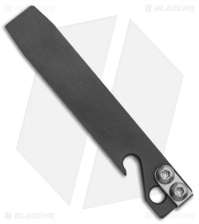 Maverick Customs 4" Titanium Pocket Pry Bar Tool Bottle Opener - Black Filework 2 Maverick Customs 4" Titanium Pocket Pry Bar Tool Bottle Opener - Black Filework - Image 2