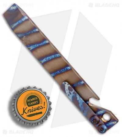 Maverick Customs 5" Titanium Pocket Pry Bar Tool Bottle Opener - Flame Stripe 3 Maverick Customs 5" Titanium Pocket Pry Bar Tool Bottle Opener - Flame Stripe - Image 3