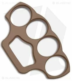 McNees Knives McNees McNucks "Be Nice" Aluminum Knuckles FDE Cerakote (0.5" Thick)