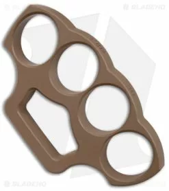 McNees Knives McNees McNucks "Be Nice" Aluminum Knuckles FDE Cerakote (0.5" Thick) -Outlet Kitchen Knives Store McNees McNucks Be Nice Aluminum Knuckles FDE Cerakote Thick BHQ 179141 jr side