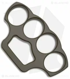 McNees Knives McNees McNucks "Be Nice" Aluminum Knuckles OD Green Cerakote (0.5" Thick)