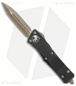 Microtech Troodon D/E OTF Automatic Knife Black (3" Bronze Apoc) 138-13AP