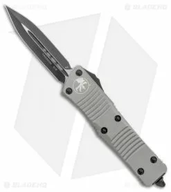 Microtech Troodon D/E OTF Automatic Knife Gray Titanium (3" Black) 138-1TG
