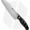 Olight-Oremake Sheepdog Kiritsuke Kitchen Knife Black G-10 (8" Damascus)