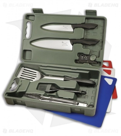 Outdoor Edge Cut-N-Que Lite 10 Piece Knife & Grilling Set - CU10 1 Outdoor Edge Cut-N-Que Lite 10 Piece Knife & Grilling Set - CU10