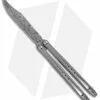 Prince Customs SYN Balisong Butterfly Knife Bowie Gray (4.5" Damasteel)