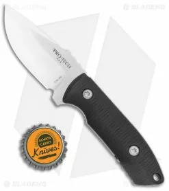 Pro-Tech George SBR Fixed Blade Knife Black G-10 (3.25" Satin) Leather Sheath -Outlet Kitchen Knives Store Pro Tech George SBR Fixed Blade Black G 10 Satin BHQ 126221 jr bottlecap