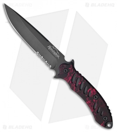 Remington F.A.S.T. Fixed Blade Knife Red (5.5" Black Serr) 1 Remington F.A.S.T. Fixed Blade Knife Red (5.5" Black Serr)
