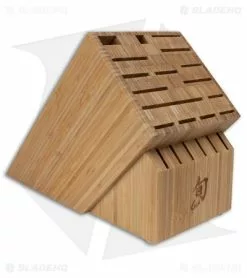 Shun 22-Slot Angled Kitchen Knife Bamboo Block - DM0832