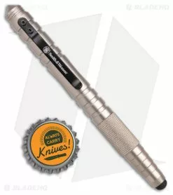 Smith & Wesson Tactical Pen + Stylus Silver Aluminum SWPEN3S -Outlet Kitchen Knives Store Smith and Wesson Tactical Stylus Pen BHQ 133940 jr bottlecap