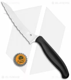 Spyderco Z-Cut Lightweight Black (4.5" Satin Serr) K14SBK -Outlet Kitchen Knives Store Spyderco Z Cut Lightweight Black Pointed Tip Serr K14SBK BHQ 107977 jr bottlecap