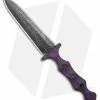 Stroup Knives Dagger Fixed Blade Knife Purple G-10 (5.25" Black SW)