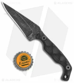 Stroup Knives Mini EDC Fixed Blade Knife Black G-10 (3.1" Black SW) -Outlet Kitchen Knives Store Stroup Knives LLC Mini Black BHQ 142120 jr bottlecap