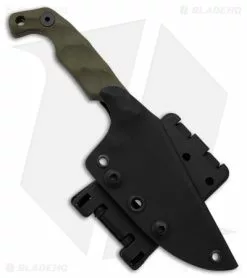Stroup Knives Mini EDC Fixed Blade Knife OD Green G-10 (3.1" Black SW) -Outlet Kitchen Knives Store Stroup Knives Mini EDC FBK OD Green G10 3in Black SW BHQ 142121 td sheath