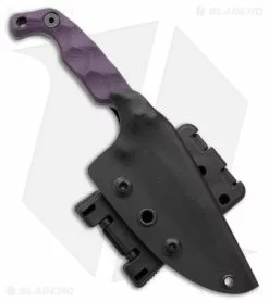 Stroup Knives Mini EDC Fixed Blade Knife Purple G-10 (3.1" Black SW) -Outlet Kitchen Knives Store Stroup Knives Mini EDC Fixed Blade Purple G 10 Black SW BHQ 175255 jr sheath