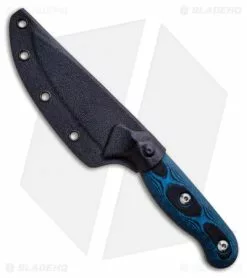 TOPS Knives Dicer 3 Drop Point Paring Knife Black/Blue G10 (3.5" Tumbled S35VN) 6 TOPS Knives Dicer 3 Drop Point Paring Knife Black/Blue G10 (3.5" Tumbled S35VN) -Outlet Kitchen Knives Store TOPS Dicer 3 Fixed Blade Knife Black Blue G10 Tumbled TPDCR301 BHQ 97480 ns sheath