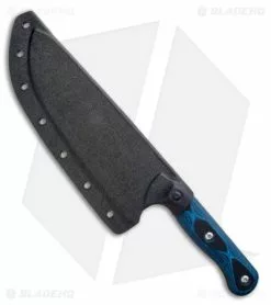 TOPS Knives Dicer 8 Drop Point Chef's Knife Black/Blue G10 (7.75" Tumbled S35VN) -Outlet Kitchen Knives Store TOPS Dicer 8 Fixed Blade Knife Black Blue G10 Tumbled TPDCR801 BHQ 97481 ns sheath