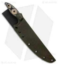 TOPS Knives Filet Knife Tan/Black G-10 (8" Stonewash) -Outlet Kitchen Knives Store TOPS Filet BHQ 123175 LS Sheath