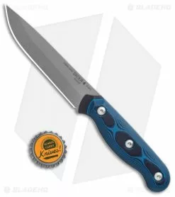 TOPS Knives Dicer 4 Drop Point Steak Knife Black/Blue G-10 (4.38" Tumbled S35VN) -Outlet Kitchen Knives Store TOPS Knives Dicer 4 DP Steak Knife Black Blue G 10 Tumbled BHQ 116810 jr bottlecap
