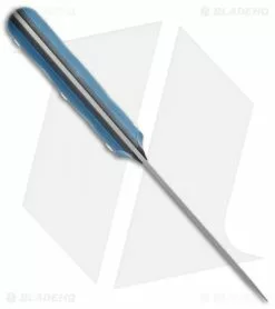 TOPS Knives Dicer 4 Drop Point Steak Knife Black/Blue G-10 (4.38" Tumbled S35VN) -Outlet Kitchen Knives Store TOPS Knives Dicer 4 DP Steak Knife Black Blue G 10 Tumbled BHQ 116810 jr top