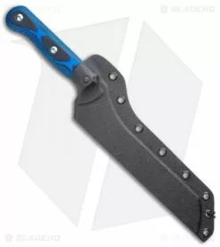 TOPS Knives Dicer 7 Bread Knife 7.6" Black/Blue G-10 -Outlet Kitchen Knives Store TOPS Knives Dicer 7 Bread Knife Black Blue G 10 Tumbled BHQ 116811 jr sheath