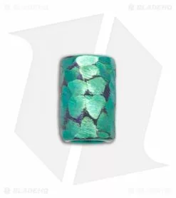 TiSurvival Hammered Titanium Lanyard Bead - Green/Purple