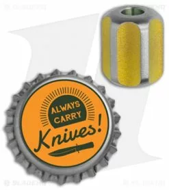 TiSurvival Slip Lanyard Bead - Yellow/Silver -Outlet Kitchen Knives Store TiSurvival Slip Bead Yellow Silver BHQ 135559 jr bottlecap