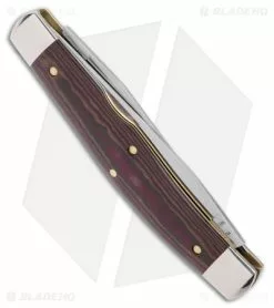 Great Eastern Cutlery GEC #81 Tidioute Cutlery Coon Skinner Pocket Knife 4" Red Onion Micarta 818222 -Outlet Kitchen Knives Store Tidioute Cutlery Coon Skinner Pokcet Red Onion Micarta BHQ 176634 jr side