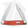 Great Eastern Cutlery GEC #81 Tidioute Cutlery Coon Skinner Knife Textured Acrylic Red (3.1" Satin)
