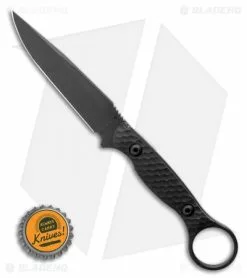 Toor Knives Anaconda Fixed Blade Knife Shadow Black G-10 (3.75" Black) -Outlet Kitchen Knives Store Toor Knives Anaconda Shadow Black Fixed Blade Black G10 3.75 BHQ 123643 LS Bottlecap