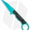 Toor Knives Jank Shank Tactical Fixed Blade Knife Black G-10 (3" Teal)