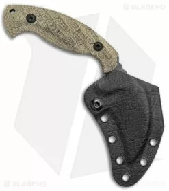 Toor Knives Karsumba Karambit Fixed Blade Green Canvas Micarta (2.5" Black SW) -Outlet Kitchen Knives Store Toor Knives Karsumba Burlap Green jr sheath