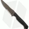 Toor Knives Krypteia JD35S Fixed Blade Knife Black G-10 (4" Bronze Serrated)