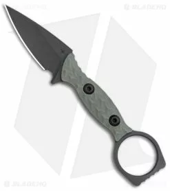 Toor Knives Viper Fixed Blade Knife Stealth Gray G-10 (2.65" Black)