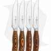 Tuo Cutlery Fiery Phoenix Steak 4-Piece Steak Kitchen Knife Set Black/Orange