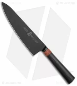 Tuo Cutlery Dark Knight Chef Knife Black Pakkawood (8" Black)