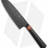 Tuo Cutlery Dark Knight 7" Santoku Knife Black Pakkawood (Black)