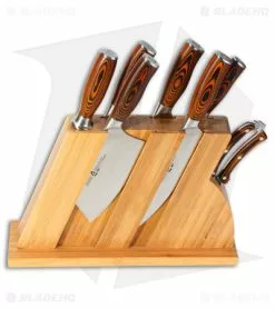 Tuo Cutlery Fiery Phoenix 8-Piece Kitchen Knife Block Set (Chef's + Bead) -Outlet Kitchen Knives Store Tuo Cutlery Fiery Phoenix 8pc Set BHQ 116972 td block