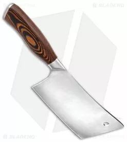 Tuo Cutlery Fiery Phoenix Cleaver Knife Pakkawood (7" Satin) -Outlet Kitchen Knives Store Tuo Cutlery Fiery Phoenix Cleaver Knife Pakkawood 7in Satin BHQ 116951 td side