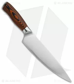 Tuo Cutlery Fiery Phoenix Chef Knife Pakkawood (8" Satin) -Outlet Kitchen Knives Store Tuo Cutlery Fiery Phoenix Cleaver Knife Pakkawood 8in Satin BHQ 116954 td side