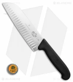 Victorinox Cutlery 6.25" Pro Santoku Kitchen Knife W/ Black Fibrox Handle -Outlet Kitchen Knives Store Victorinox Cutlery Fibrox Pro Santoku Knife 5.2523.17 BHQ 115395 LS Bottlecap